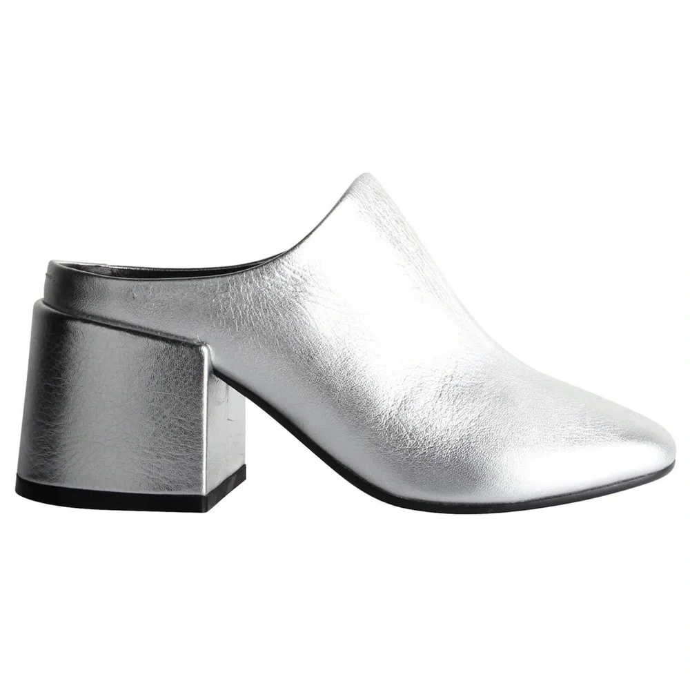 Maison Martin Margiela Silver Mules Metallic Silver - Picture 2 of 7